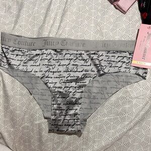 Juicy Couture Gray Panties with Black Script